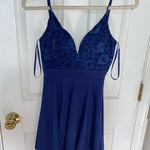 Windsor Homecoming Dress Blue Sparkle